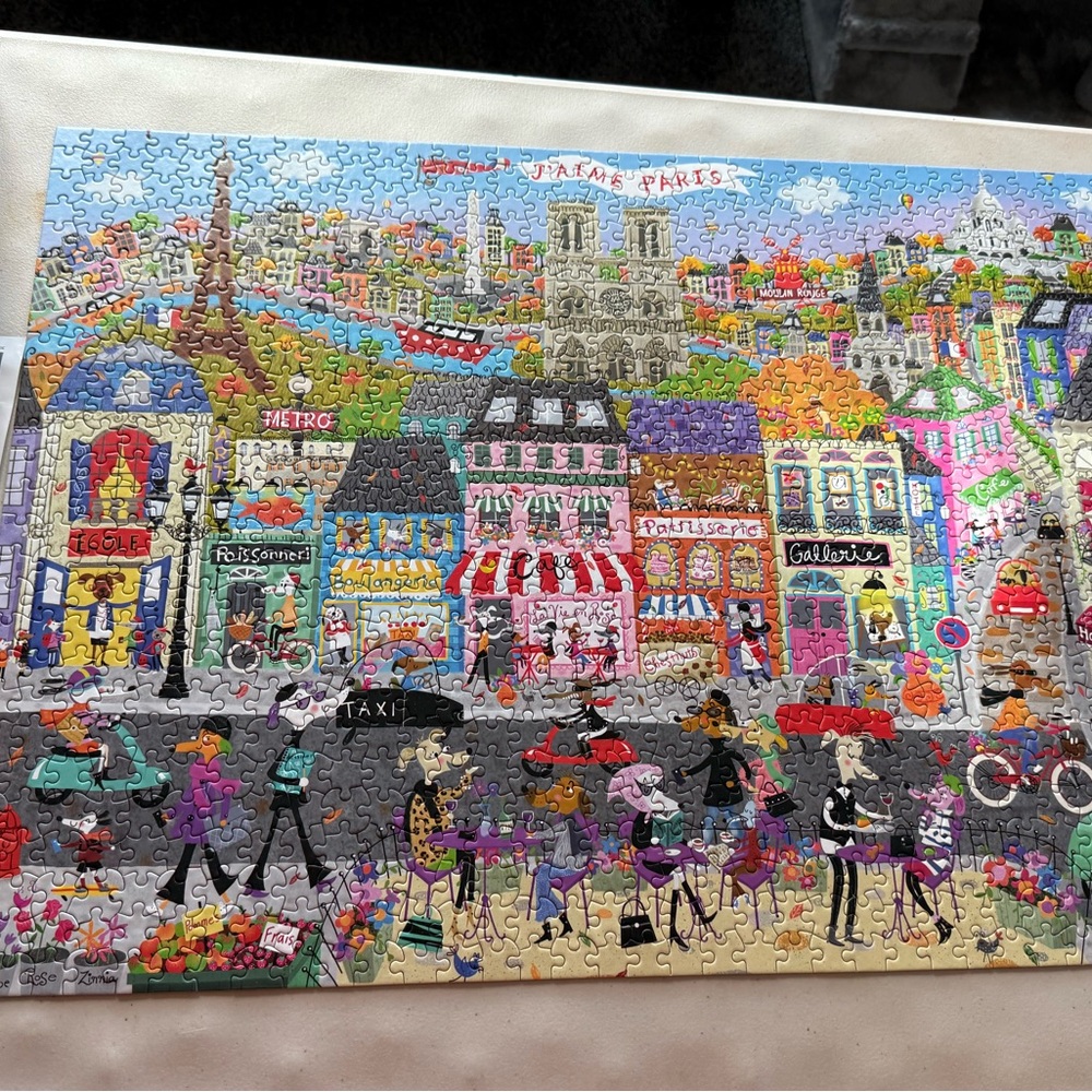 Colorful Paris Street Scene Puzzle